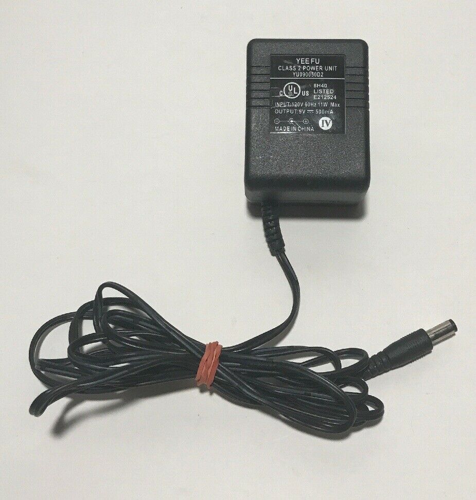 New 9V 500mA YU090050D2 E212524 Class 2 Transformer Power Supply Ac Adapter